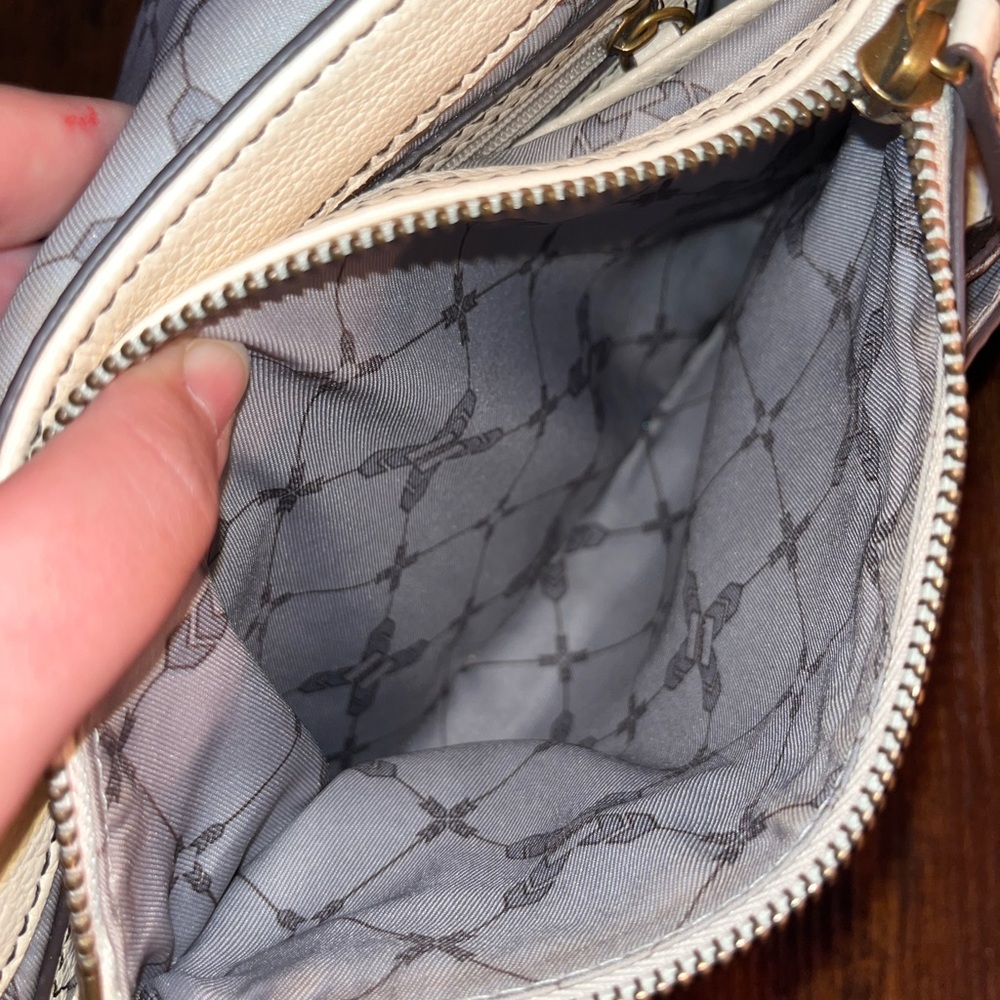 Aimee Kestenberg Cream Leather Crossbody Bag - Picture 10 of 10